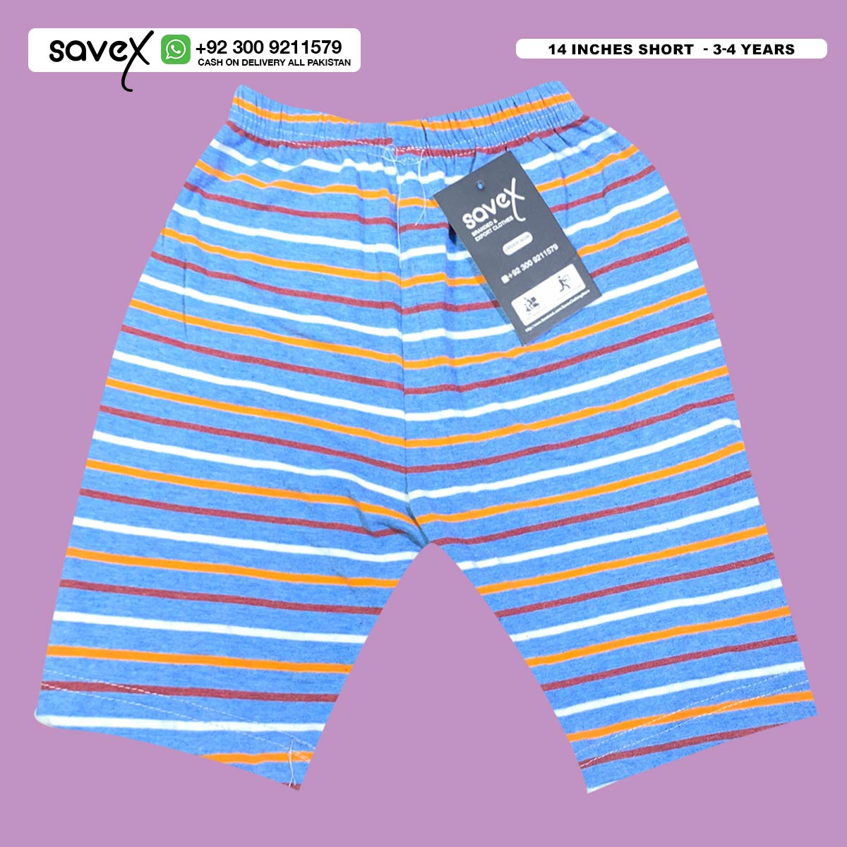 Kids 14 Inches Shorts 3-4 Years-6